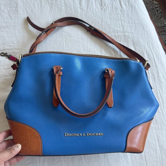 Blue Leather Dooney & Bourke Tote - Picture 1 of 3